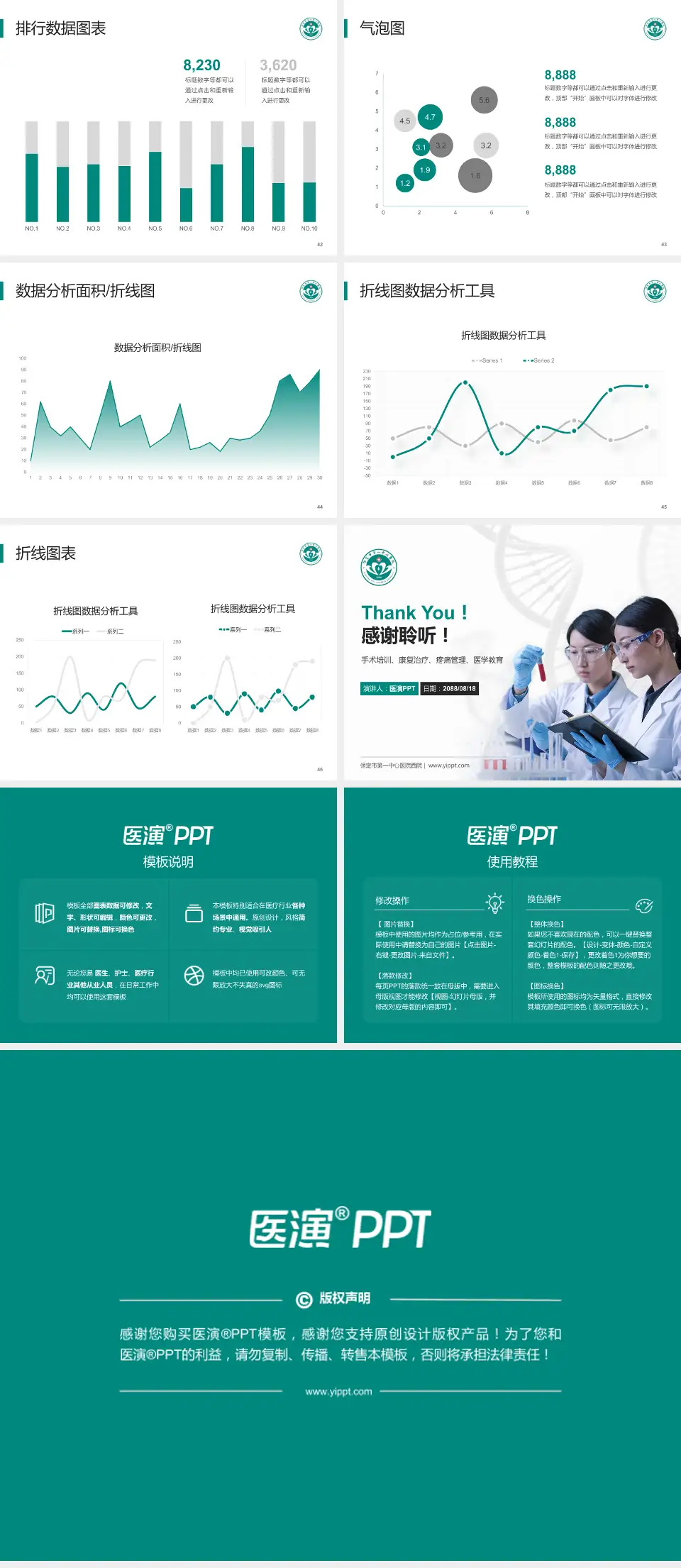 保定市第一中心医院西院科研成果展示PPT模板4:3格式幻灯片预览图6