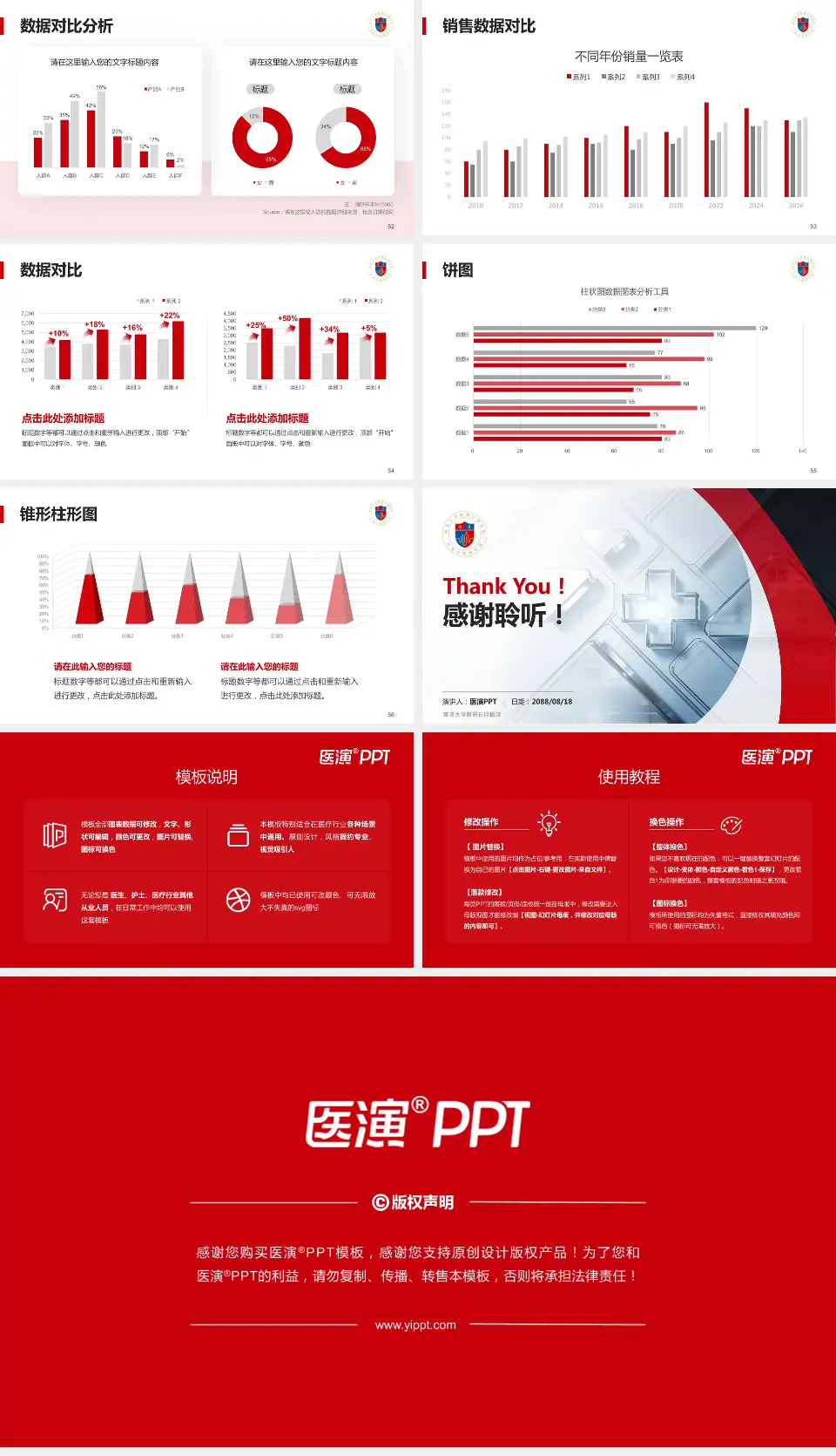 青岛大学附属日照医院医疗行业比赛专用PPT模板16:9格式幻灯片预览图7