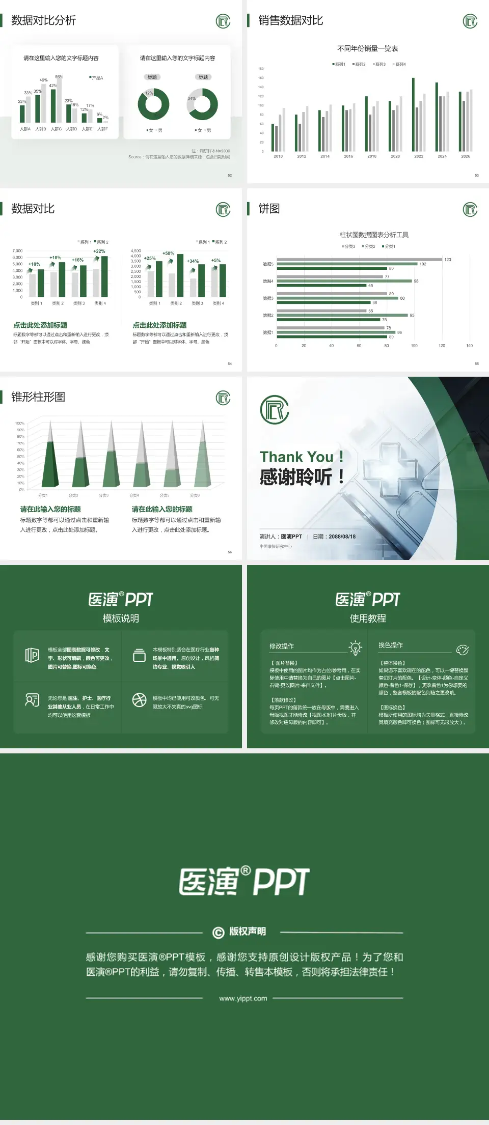 中国康复研究中心医疗行业比赛专用PPT模板4:3格式幻灯片预览图7