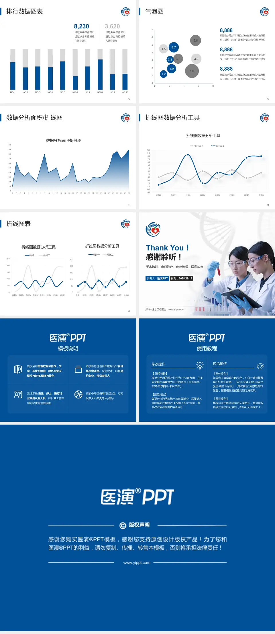 郑州市金水区总医院科研成果展示PPT模板4:3格式幻灯片预览图6
