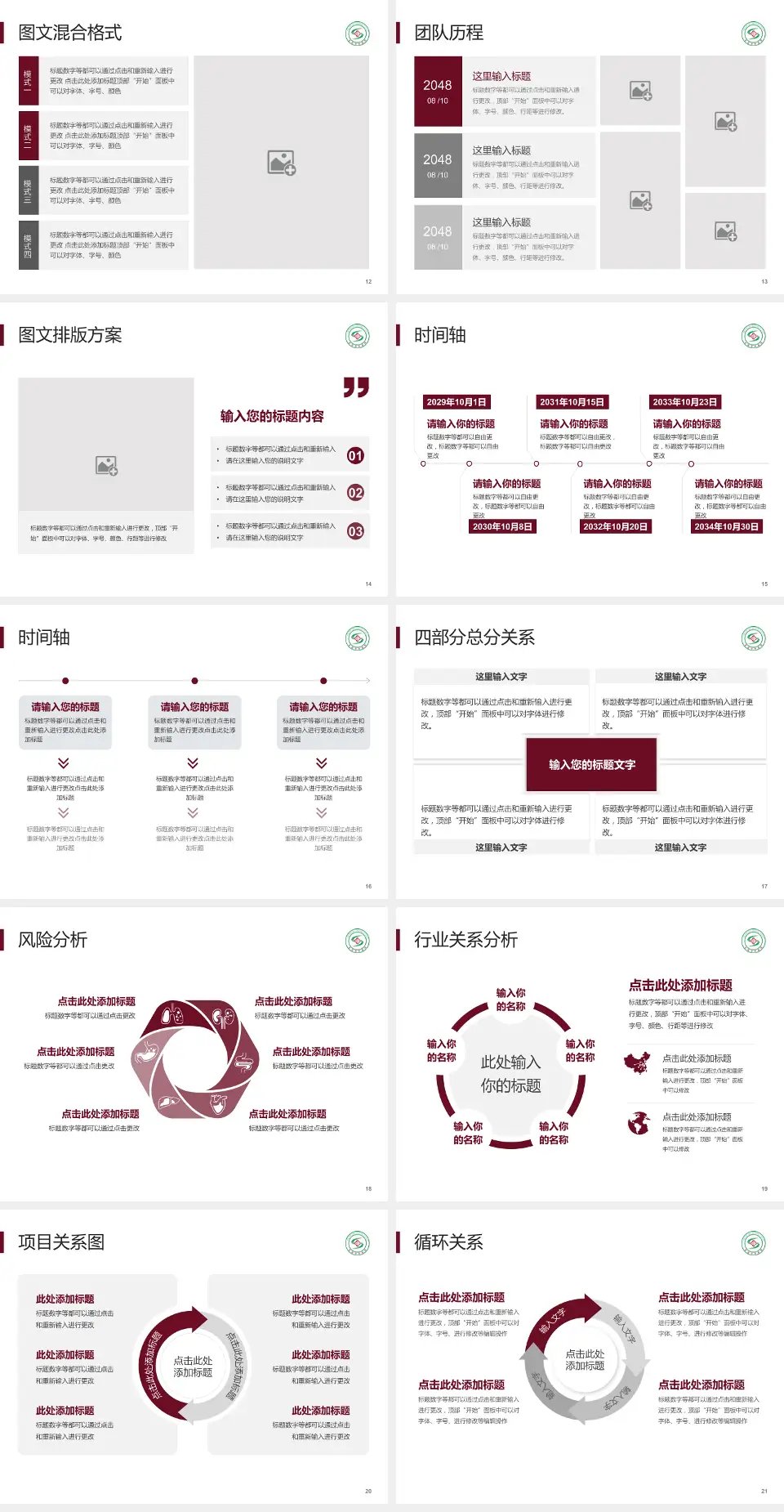 安阳市中医院项目申请与汇报PPT模板4:3格式幻灯片预览图3