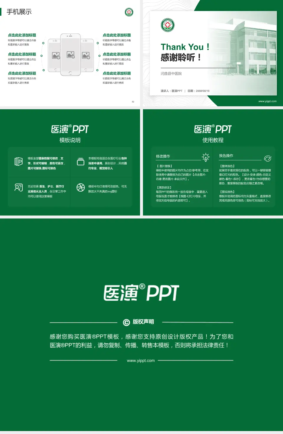 河曲县中医院医院管理报告PPT模板4:3格式幻灯片预览图7