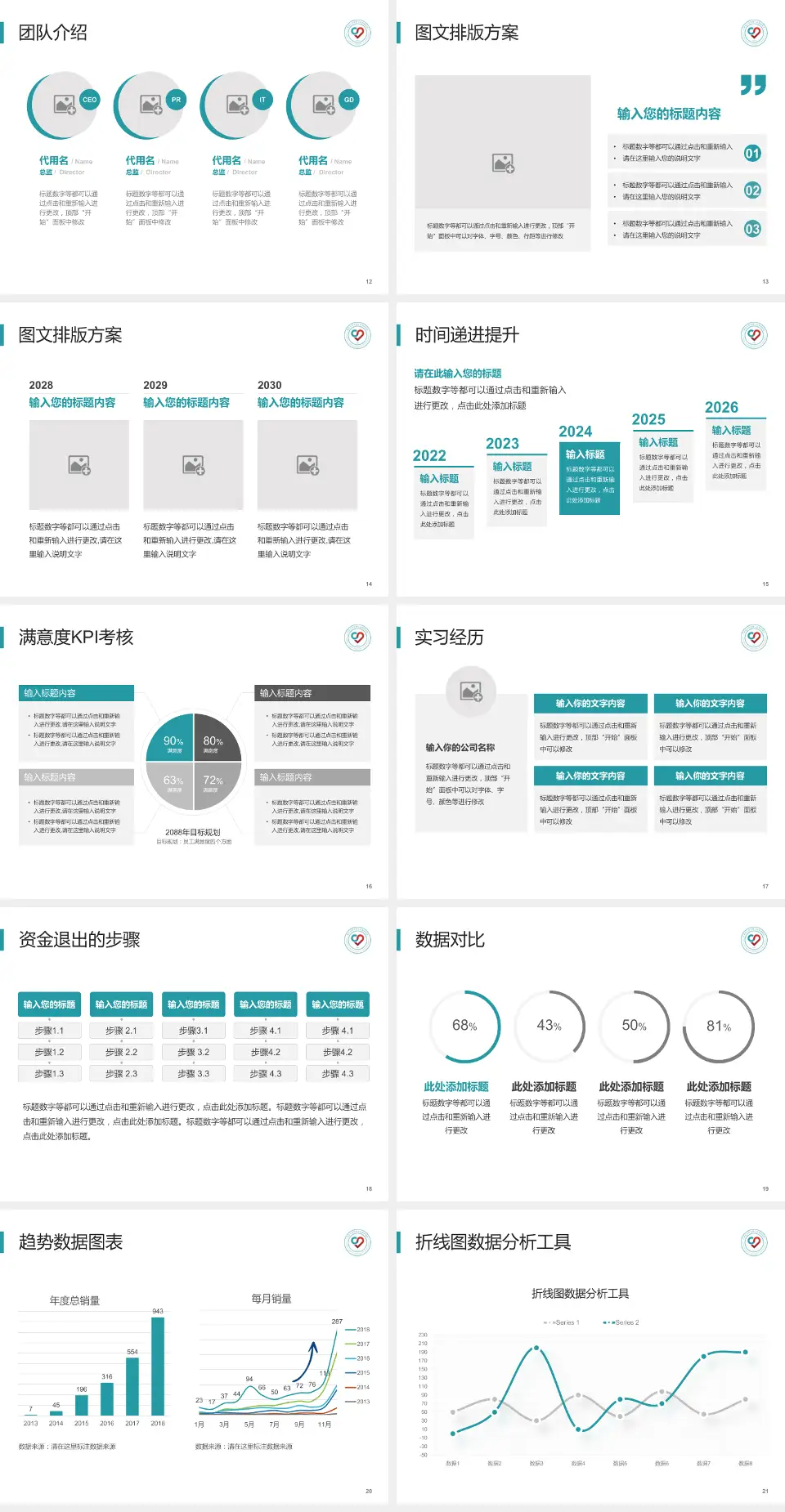 青岛大学附属心血管病医院培训与教育PPT模板4:3格式幻灯片预览图3