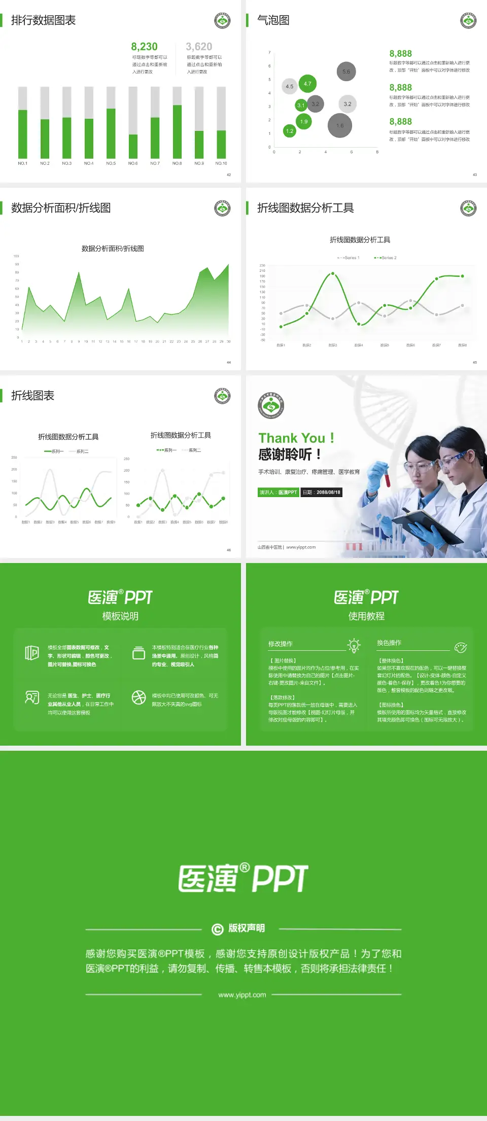 山西省中医院科研成果展示PPT模板4:3格式幻灯片预览图6