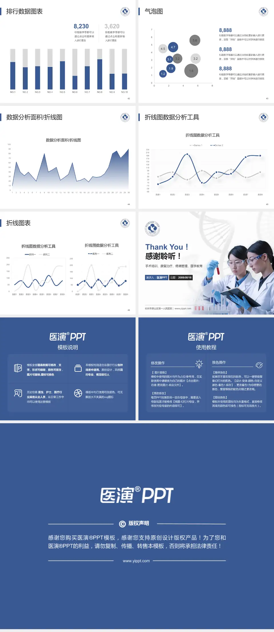杭州市萧山区第一人民医院科研成果展示PPT模板4:3格式幻灯片预览图6