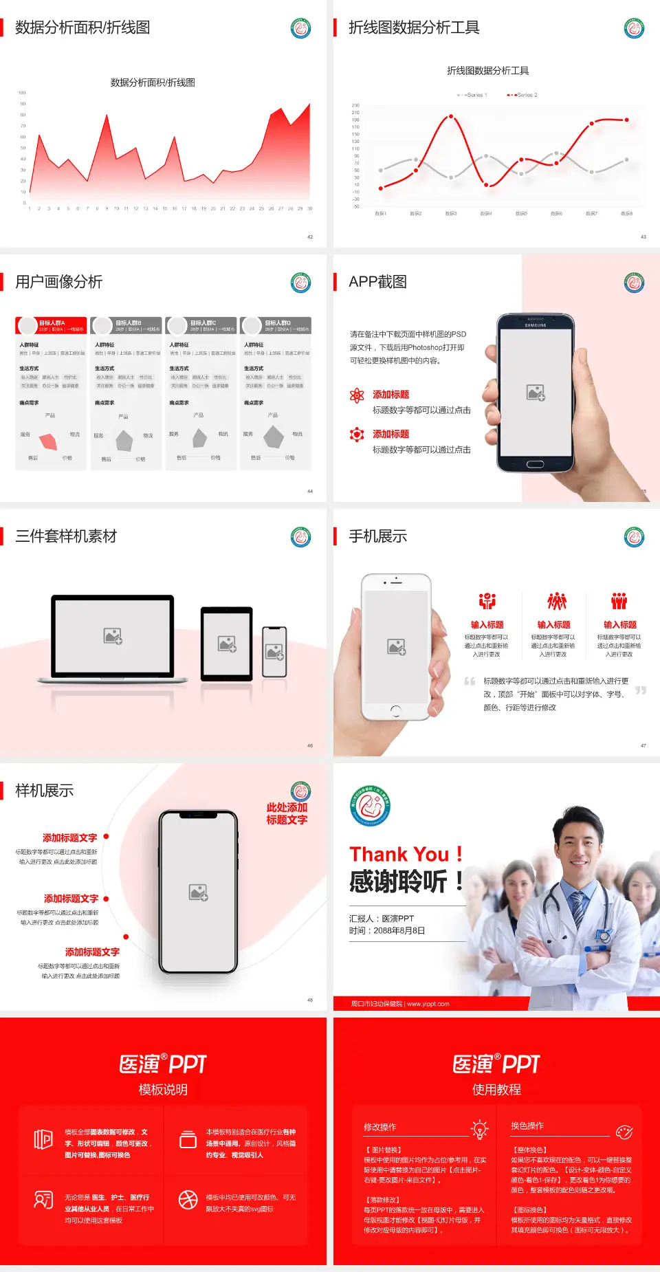 周口市妇幼保健院科室介绍与推广PPT模板4:3格式幻灯片预览图6