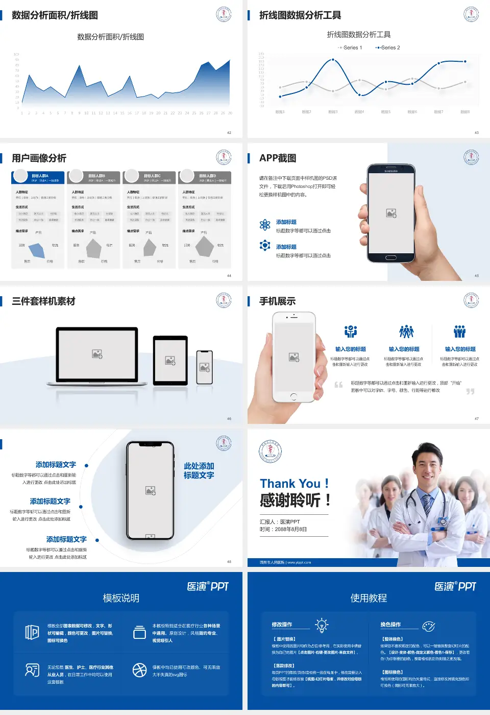 西昌市人民医院科室介绍与推广PPT模板16:9格式幻灯片预览图6