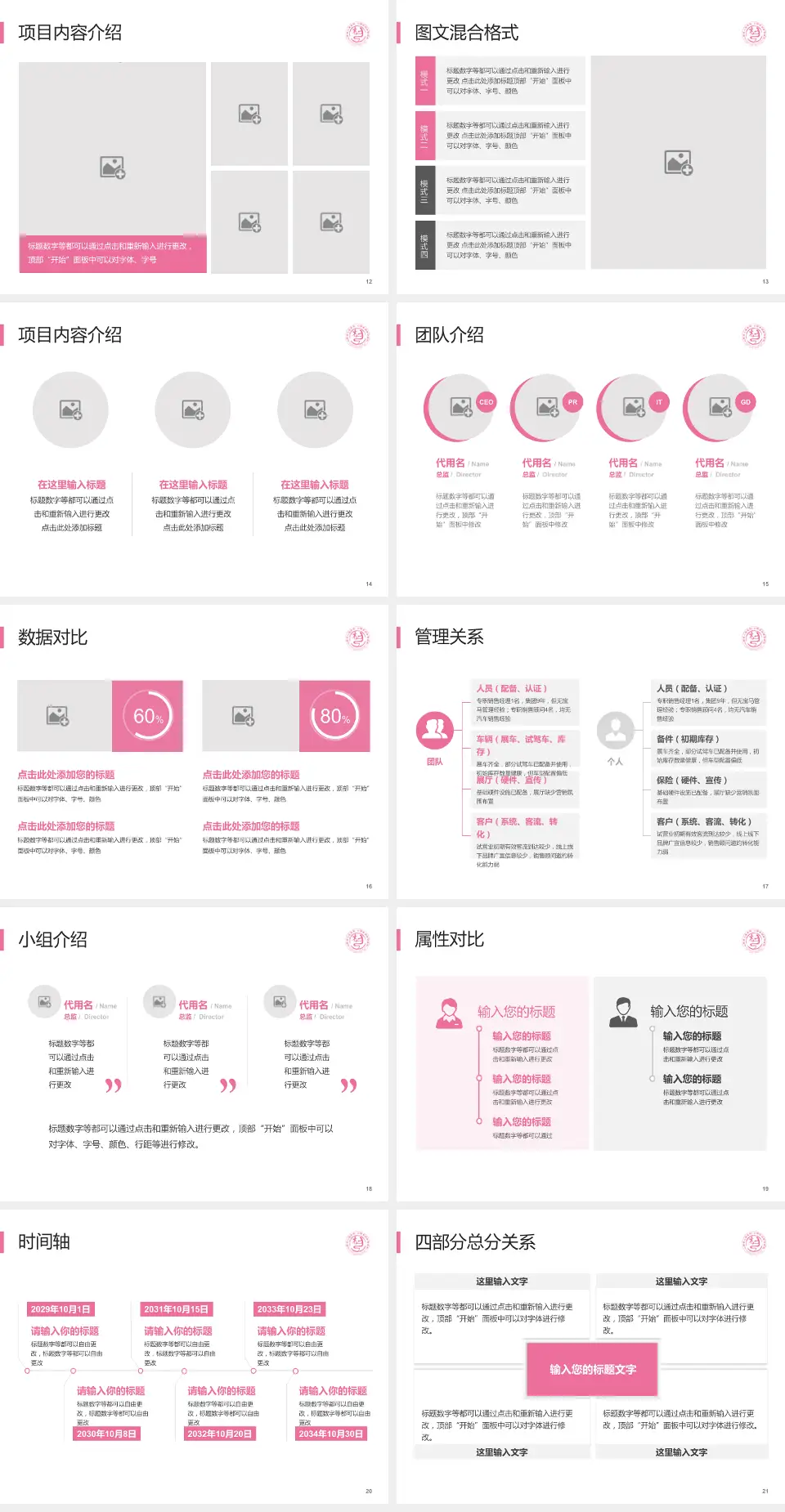 山西省儿童医院科室介绍与推广PPT模板4:3格式幻灯片预览图3