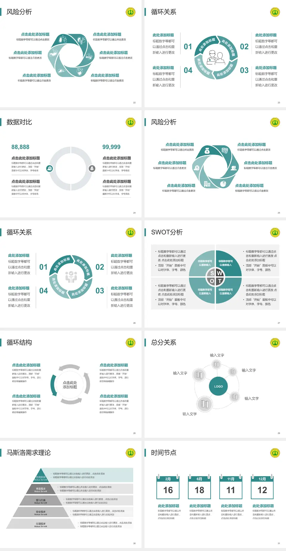 南充市高坪区人民医院科研成果展示PPT模板4:3格式幻灯片预览图4