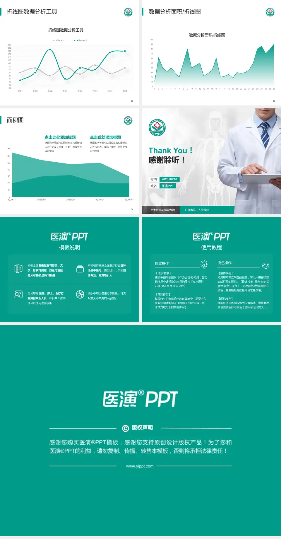 阳泉市第三人民医院患者教育与指导PPT模板4:3格式幻灯片预览图7