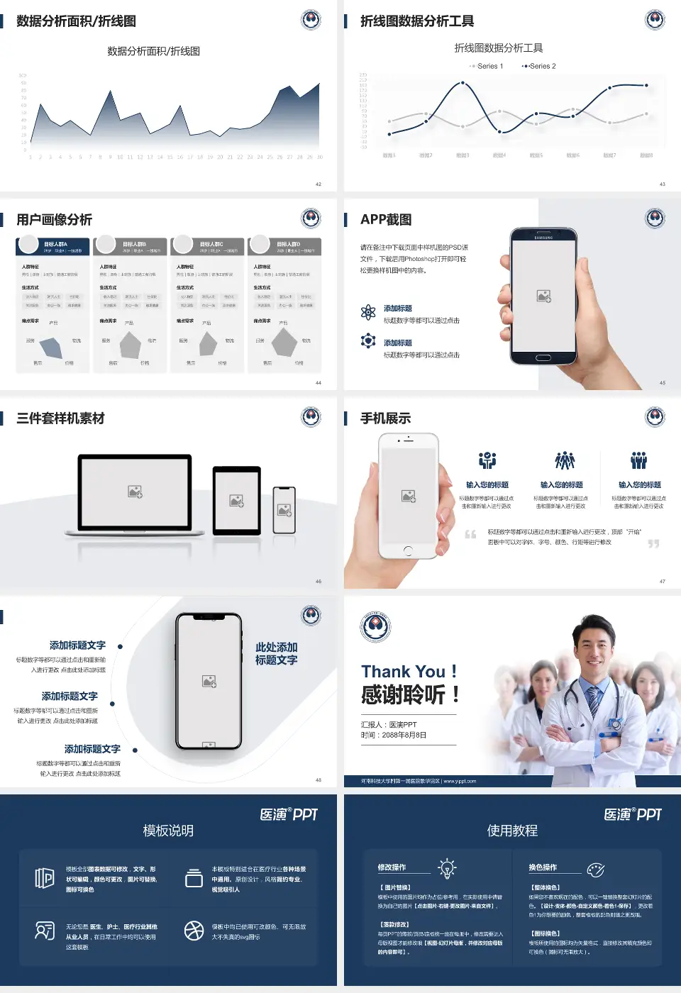 河南科技大学附第一属医院景华院区科室介绍与推广PPT模板16:9格式幻灯片预览图6