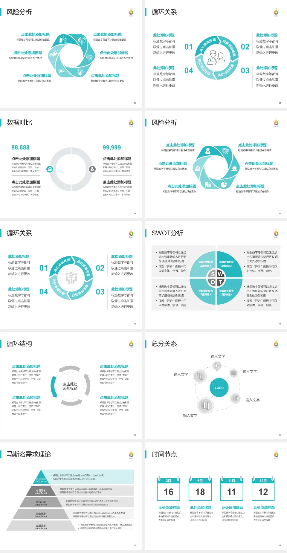 淄博市妇幼保健院科研成果展示PPT模板4:3格式幻灯片预览图4