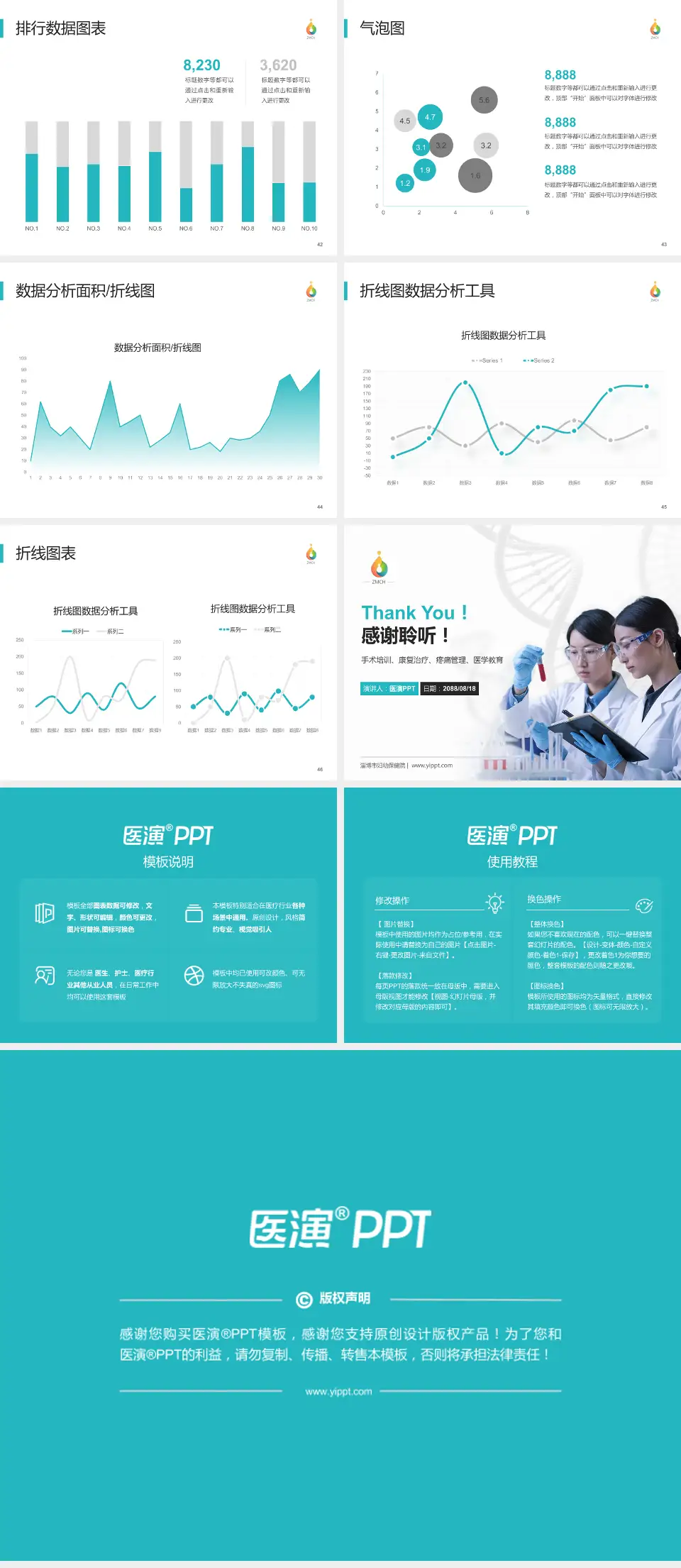 淄博市妇幼保健院科研成果展示PPT模板4:3格式幻灯片预览图6