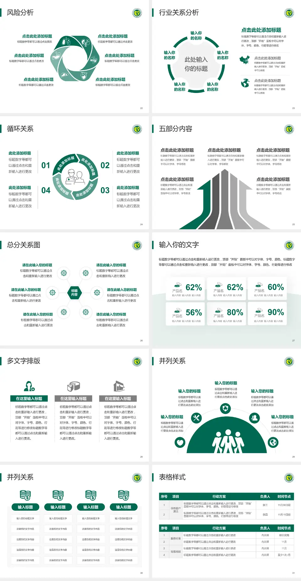 连云港市第四人民医院科室介绍与推广PPT模板4:3格式幻灯片预览图4