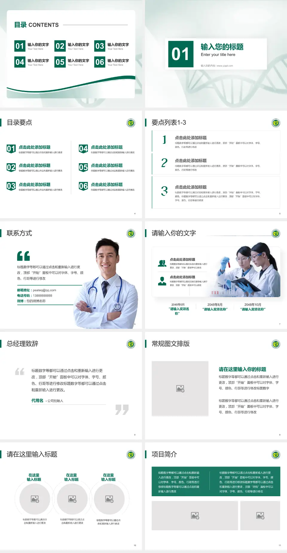 连云港市第四人民医院项目申请与汇报PPT模板4:3格式幻灯片预览图2