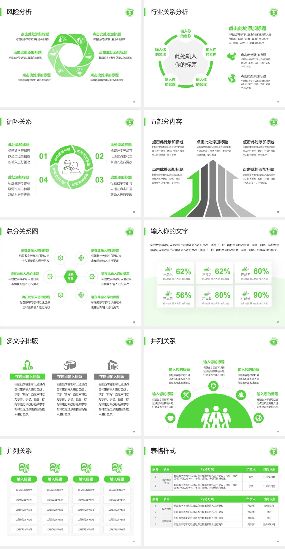 滕州市中心人民医院科室介绍与推广PPT模板4:3格式幻灯片预览图4