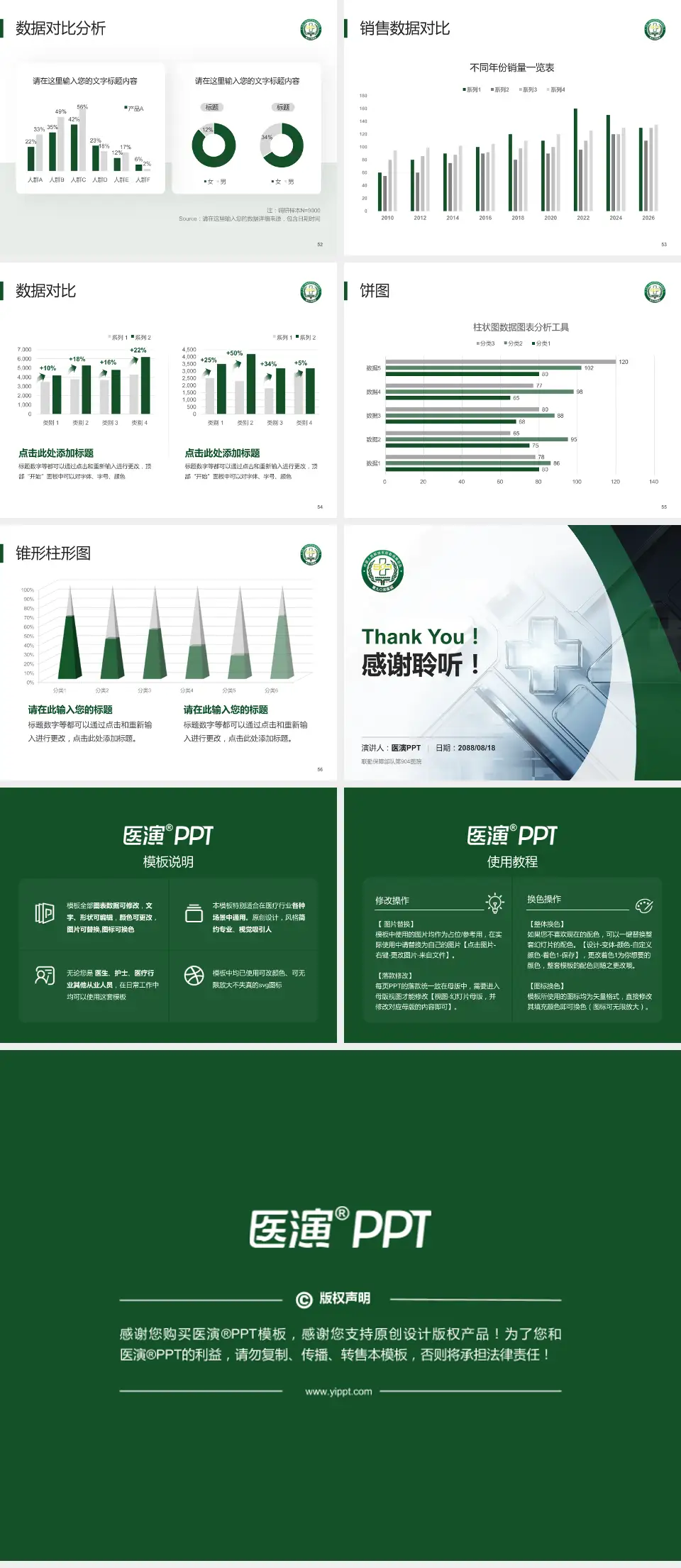 联勤保障部队第904医院医疗行业比赛专用PPT模板4:3格式幻灯片预览图7