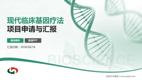 茂名市中医院项目申请与汇报PPT模板