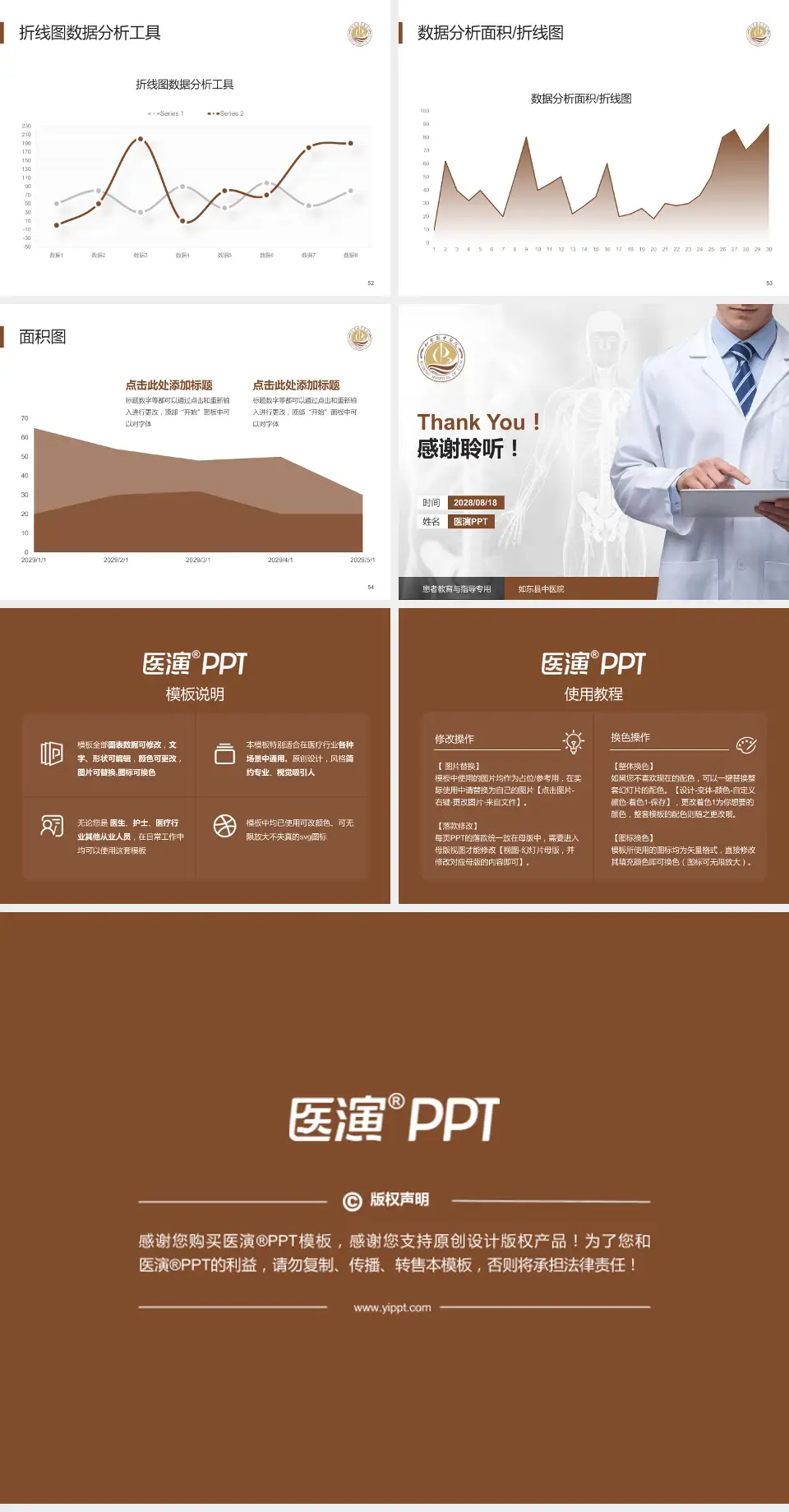 如东县中医院患者教育与指导PPT模板4:3格式幻灯片预览图7