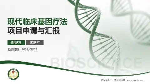 陆军第七十一集团军医院项目申请与汇报PPT模板