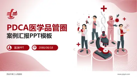 茂名市第三人民医院品管圈PDCA演示专用PPT模板