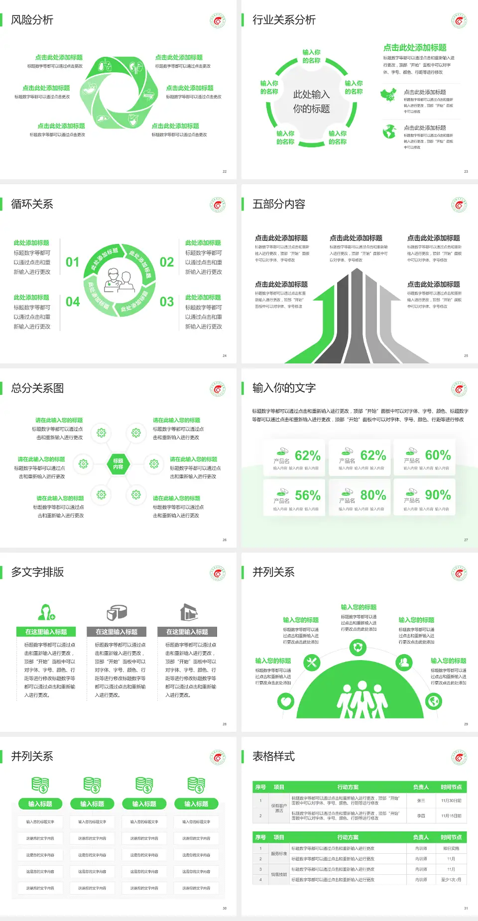 公主岭市中心医院科室介绍与推广PPT模板4:3格式幻灯片预览图4