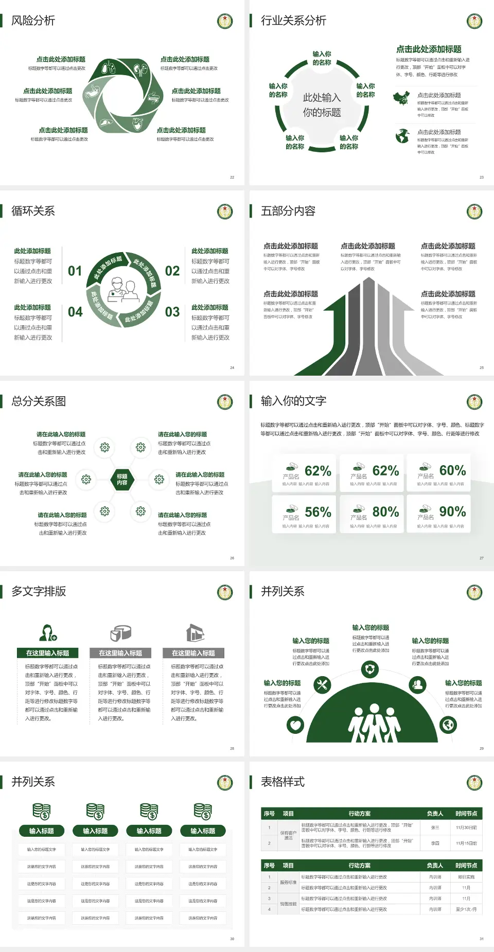 陆军第七十一集团军医院科室介绍与推广PPT模板4:3格式幻灯片预览图4