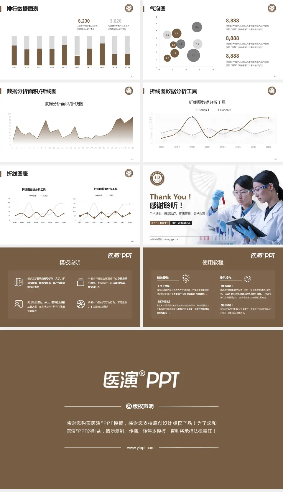 英德市中医院科研成果展示PPT模板16:9格式幻灯片预览图6