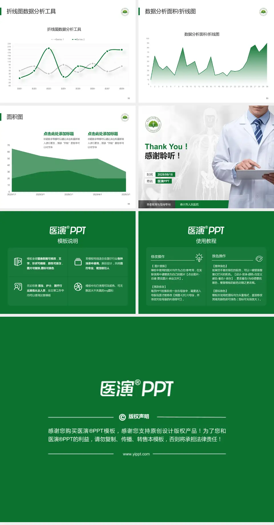 泰兴市人民医院患者教育与指导PPT模板4:3格式幻灯片预览图7