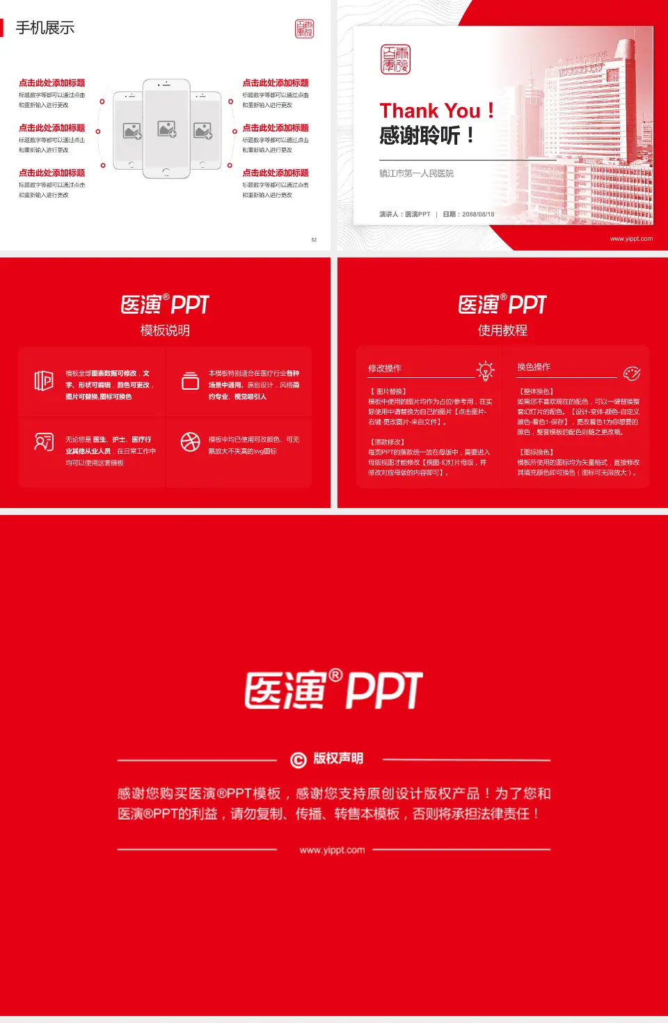 镇江市第一人民医院医院管理报告PPT模板4:3格式幻灯片预览图7