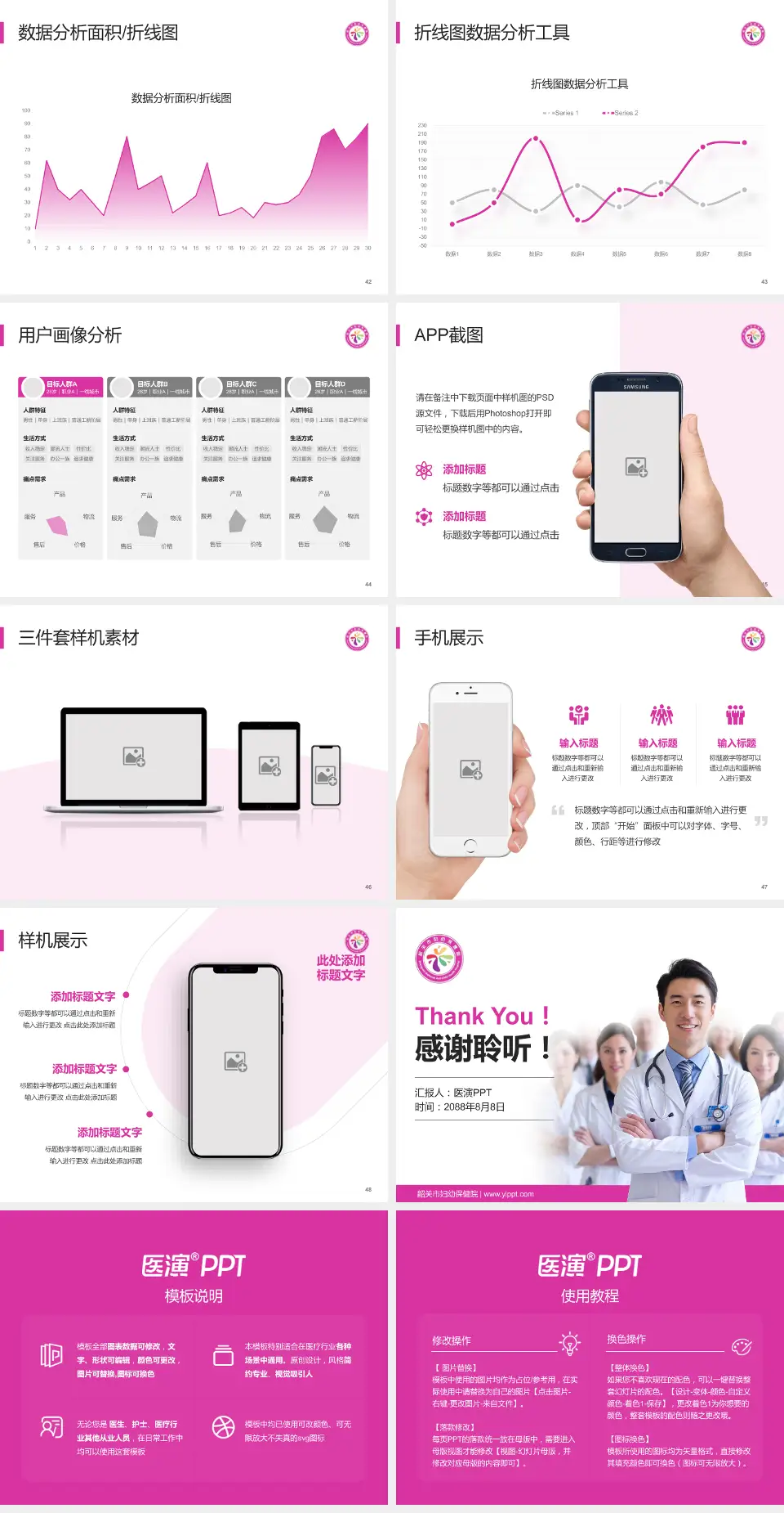 韶关市妇幼保健院科室介绍与推广PPT模板4:3格式幻灯片预览图6