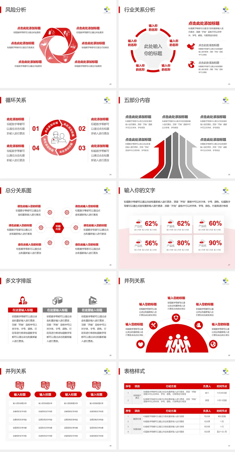 东营市第二人民医院西院区科室介绍与推广PPT模板4:3格式幻灯片预览图4