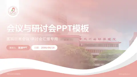 端州区妇幼保健院会议与研讨会PPT模板