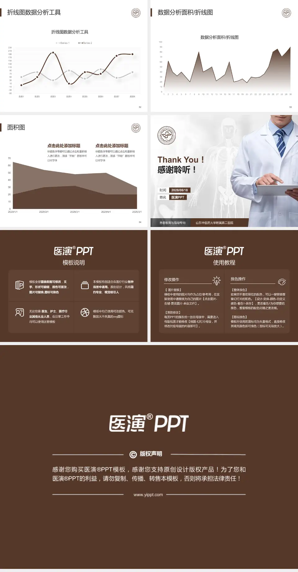 山东中医药大学附属第二医院患者教育与指导PPT模板4:3格式幻灯片预览图7