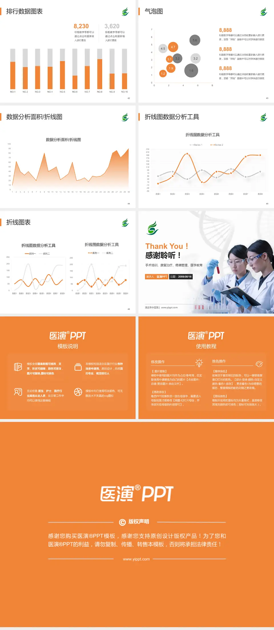 清远市中医院科研成果展示PPT模板4:3格式幻灯片预览图6