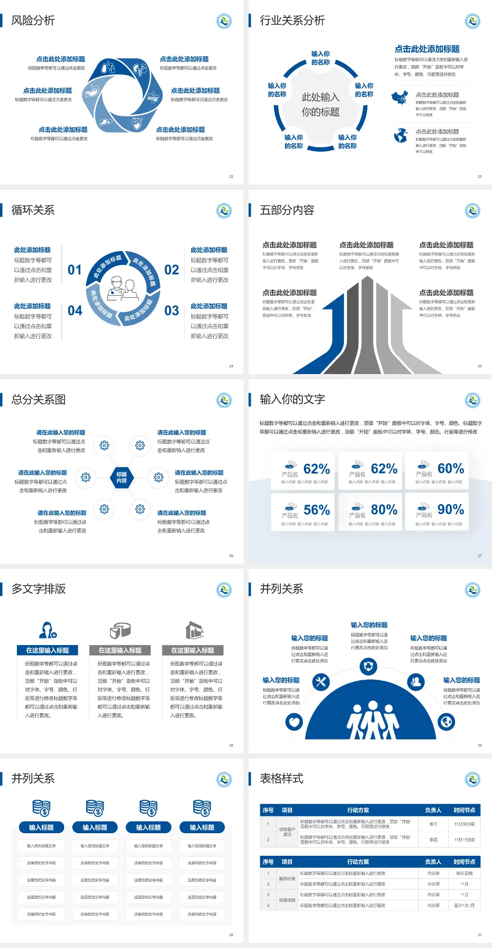 珠海市人民医院科室介绍与推广PPT模板4:3格式幻灯片预览图4