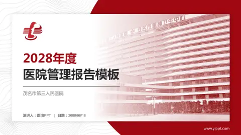 茂名市第三人民医院医院管理报告PPT模板