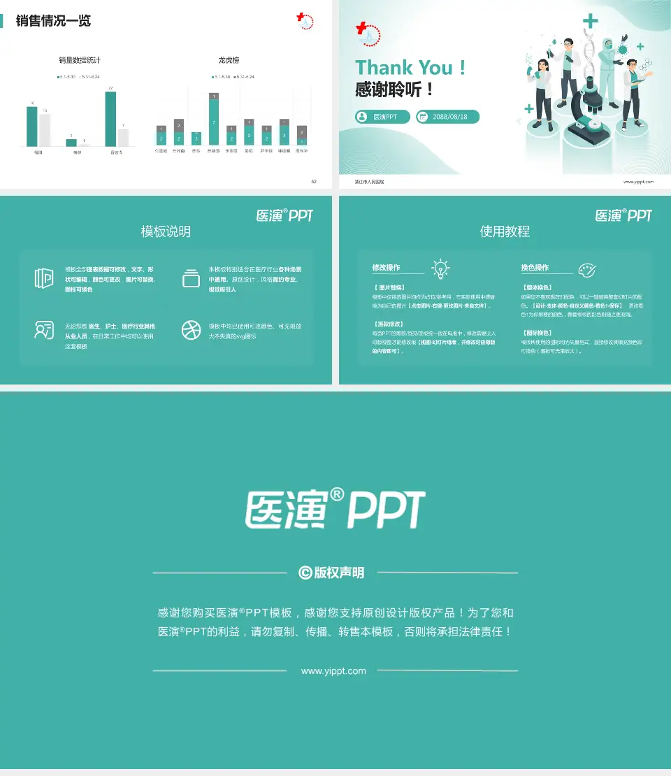 靖江市人民医院品管圈PDCA演示专用PPT模板16:9格式幻灯片预览图7