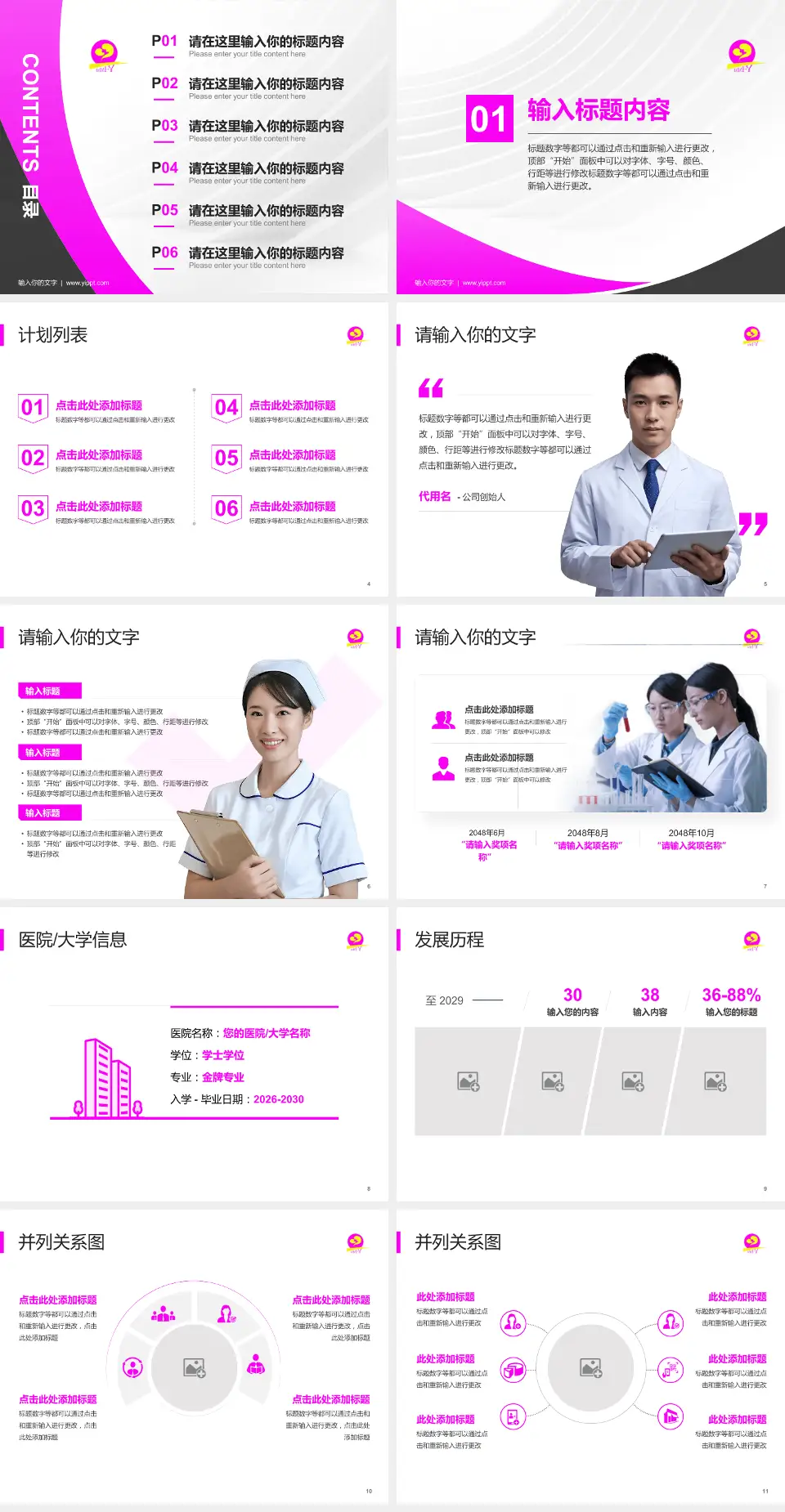 茂名市妇幼保健院医疗行业比赛专用PPT模板4:3格式幻灯片预览图2