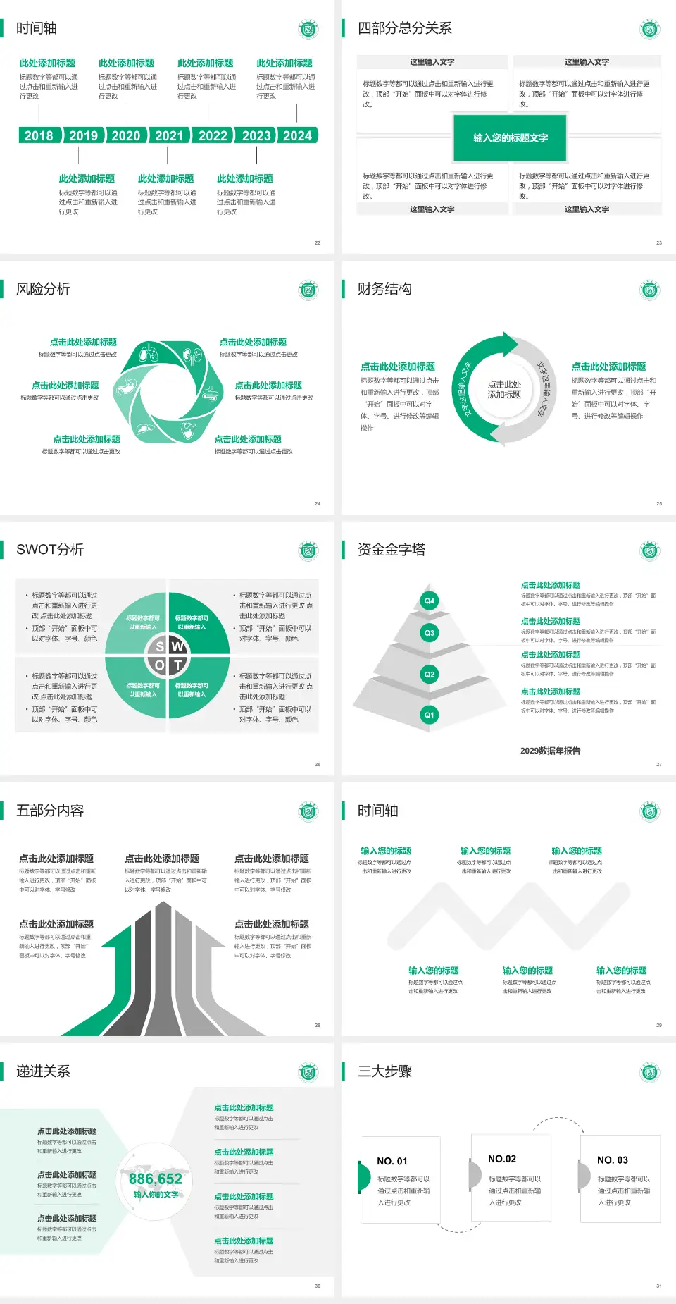 威海市立医院患者教育与指导PPT模板4:3格式幻灯片预览图4