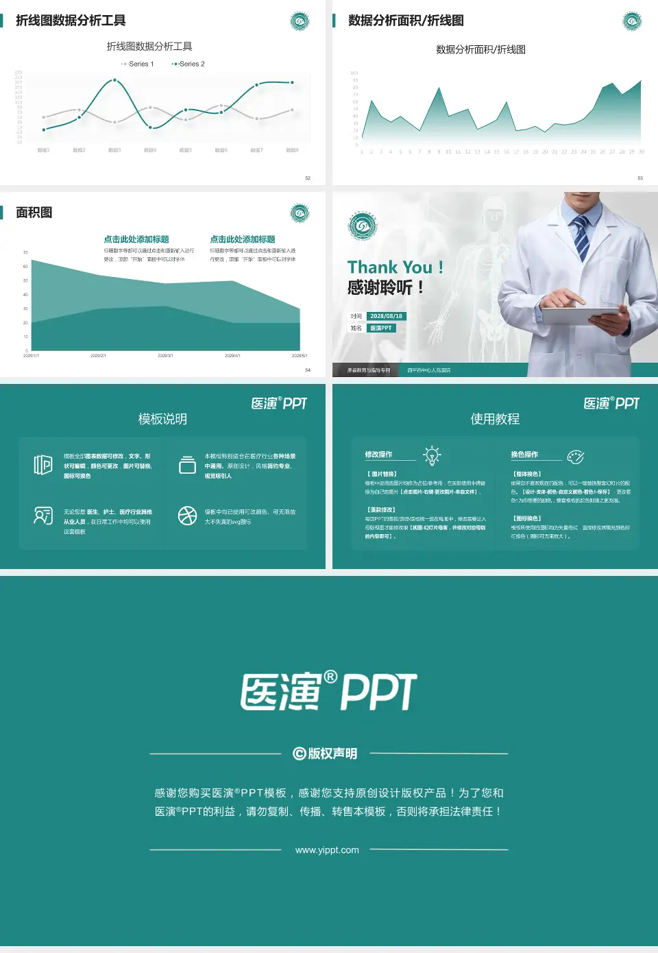 四平市中心人民医院患者教育与指导PPT模板16:9格式幻灯片预览图7