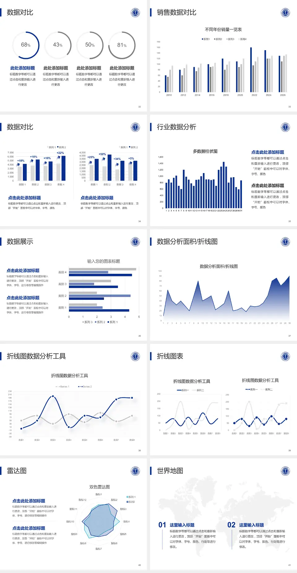 北大医疗鲁中医院会议与研讨会PPT模板4:3格式幻灯片预览图5