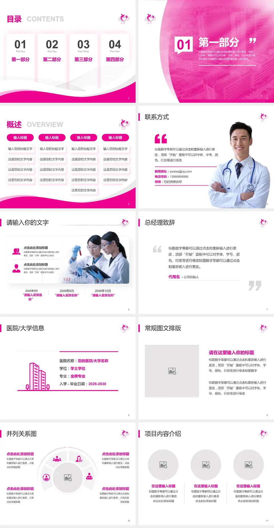 南通市妇幼保健院会议与研讨会PPT模板4:3格式幻灯片预览图2