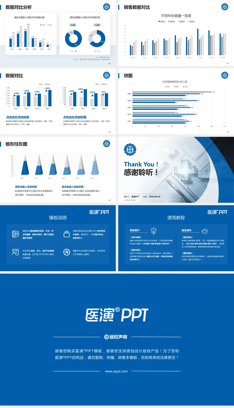 江苏省人民医院医疗行业比赛专用PPT模板16:9格式幻灯片预览图7