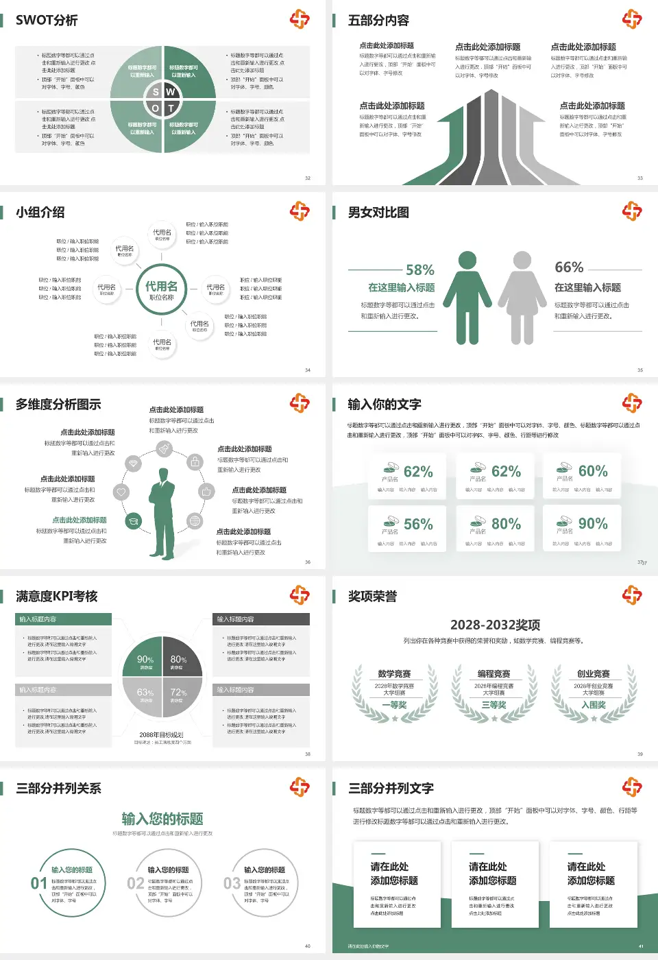 长春市儿童医院医疗行业比赛专用PPT模板16:9格式幻灯片预览图5