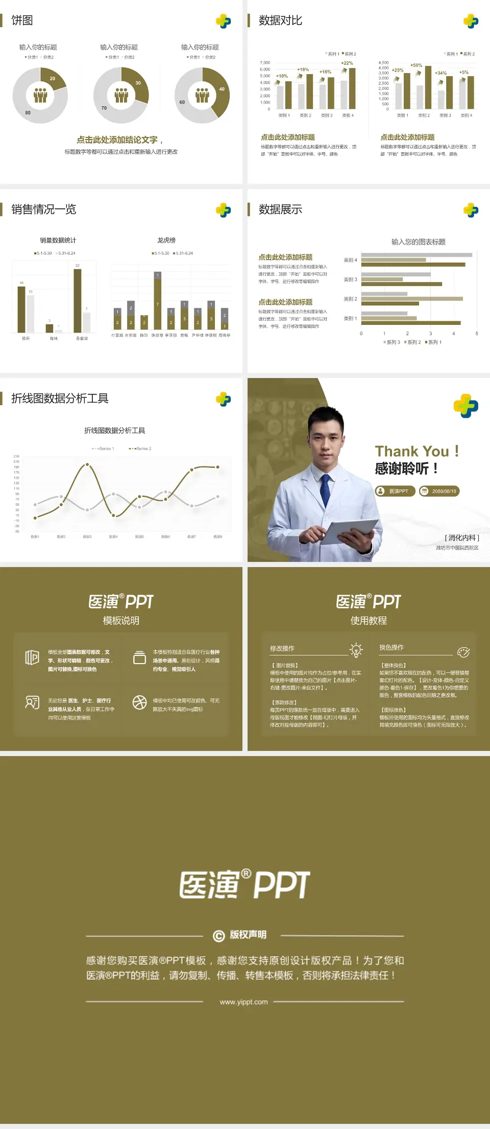 潍坊市中医院西院区病例分享与讨论PPT模板4:3格式幻灯片预览图4