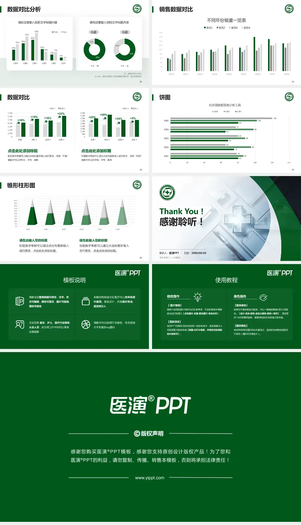 重庆市第十一人民医院医疗行业比赛专用PPT模板16:9格式幻灯片预览图7