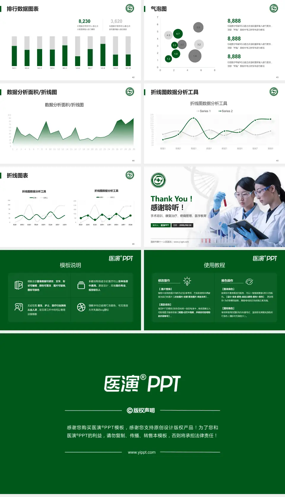 重庆市第十一人民医院科研成果展示PPT模板16:9格式幻灯片预览图6