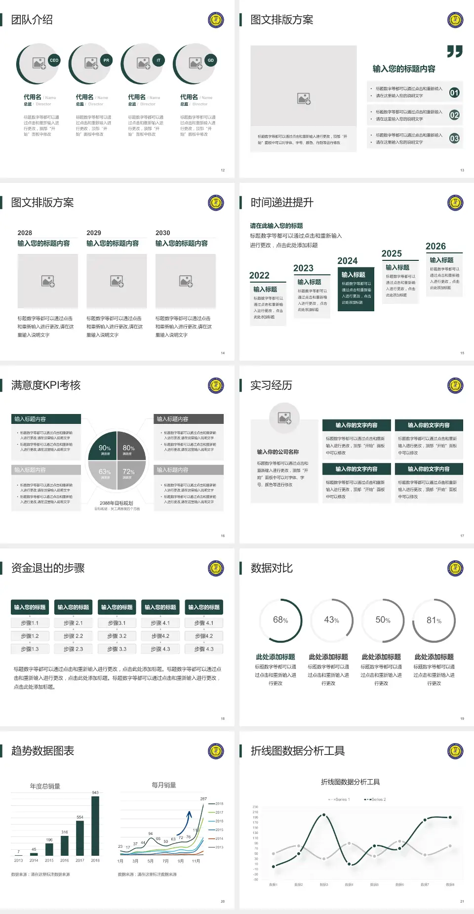 重庆市第四人民医院培训与教育PPT模板4:3格式幻灯片预览图3