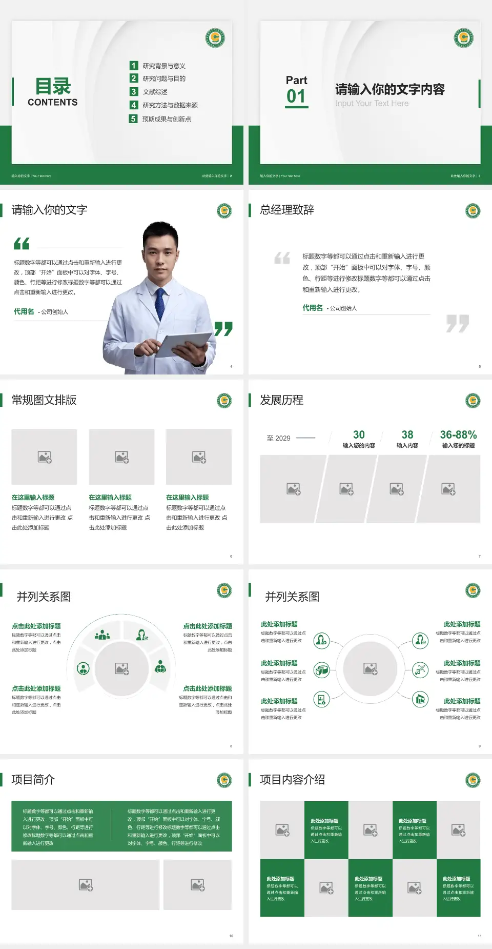 重庆市第九人民医院医院管理报告PPT模板4:3格式幻灯片预览图2